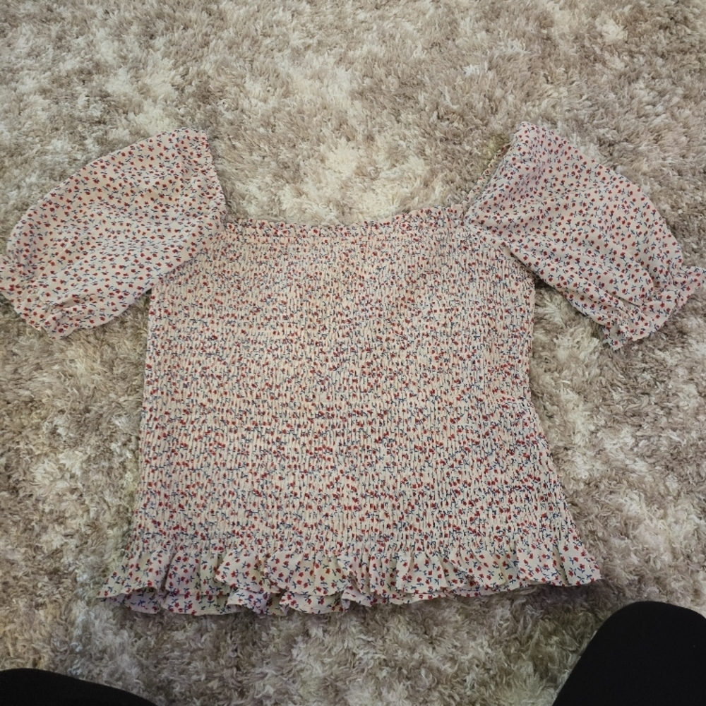 Floral Print Off-Shoulder Top